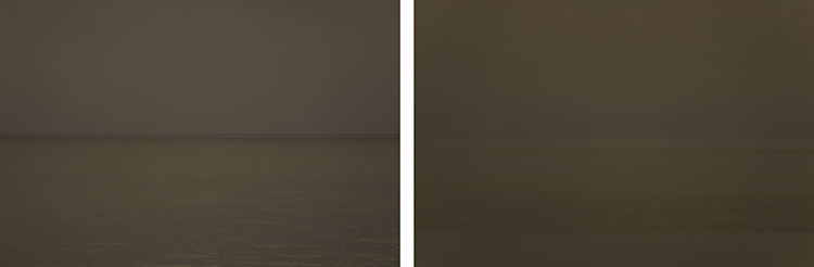Christian Perret, Indigo -  Ocre d'or - Terre d'ombre brûlée