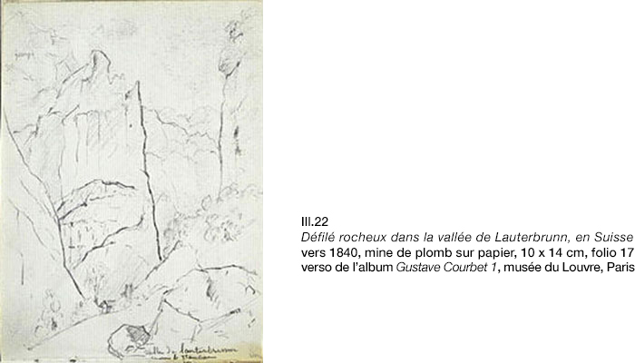 Gustave Courbet, Défilé rocheux dans la vallée de Lauterbrunn