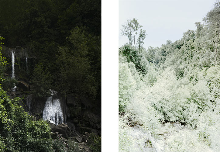 Christian Perret, La chute d'eau, le gaz d'éclairage, 1