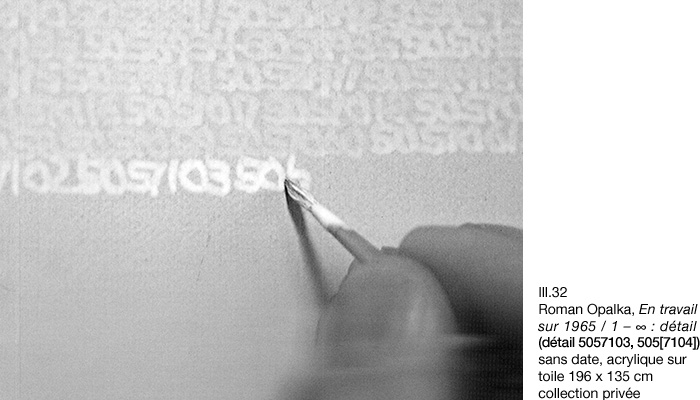 Opalka, En travail sur 1-∞ : Détail